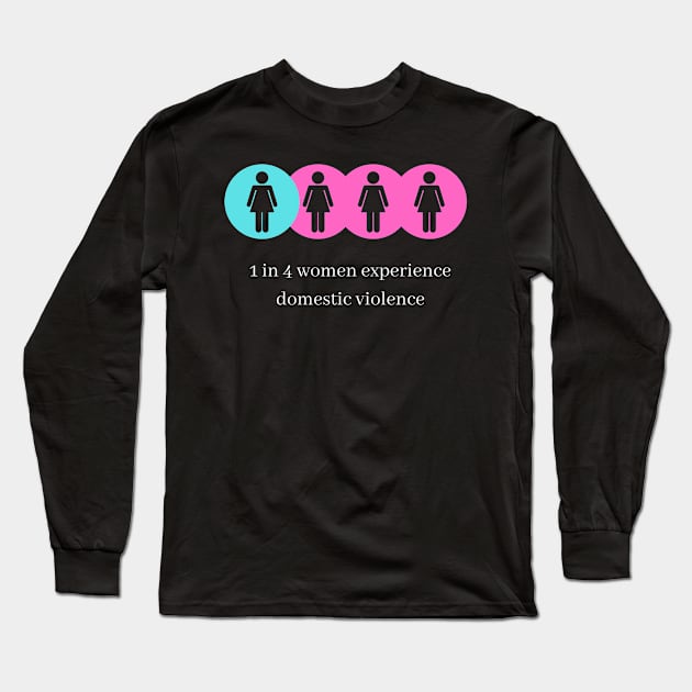 Domestic Violence Awareness Statistic Long Sleeve T-Shirt by Felicity-K